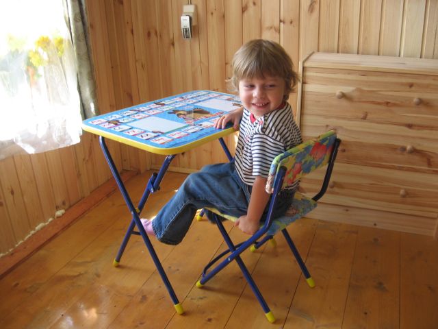 Комплект детской мебели Умничка (складные стол стул мягкий) Маша и медведь. Азбука 2.