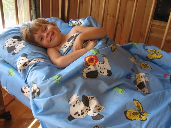 Детское белье в кроватку: Далматинец синий