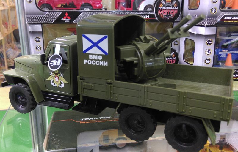 Военная машина игрушка с зенитной пушкой модель Студебекера