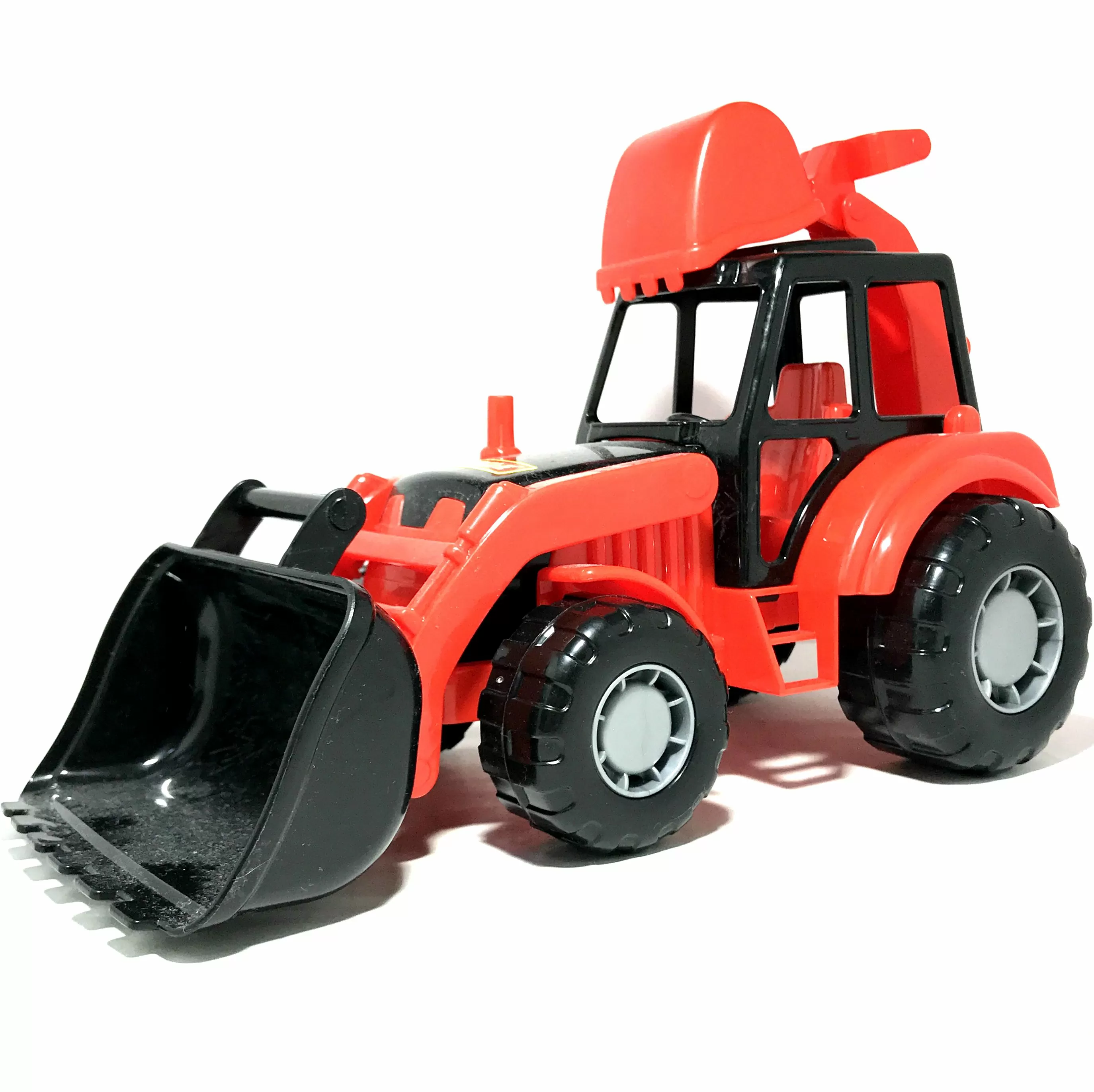 igrushechnyj detskij traktor s kovshom i skrebkom 27 sm rodnye igrushki