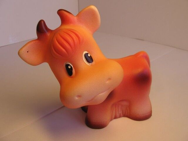 Резиновая игрушка корова Пеструшка 12 см