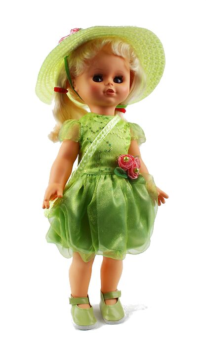 Кукла в зеленом платье Оля Весна