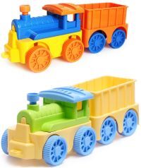 Детский игровой набор паровозик с вагончиком 22 см