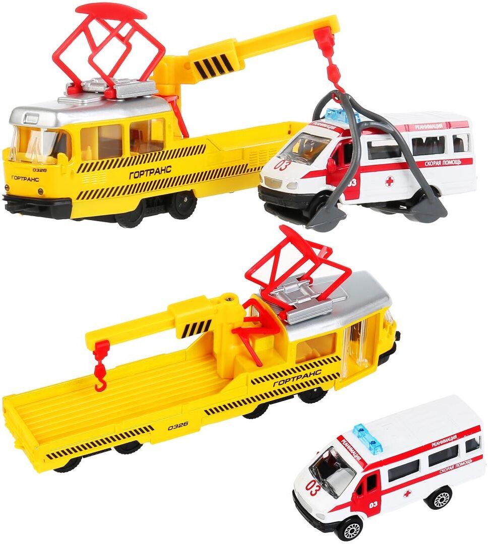 Игрушка трамвай техпомощь эвакуатор