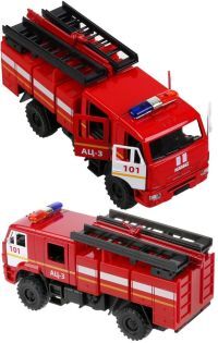Игрушечная металлическая машинка Пожарный Камаз 43502