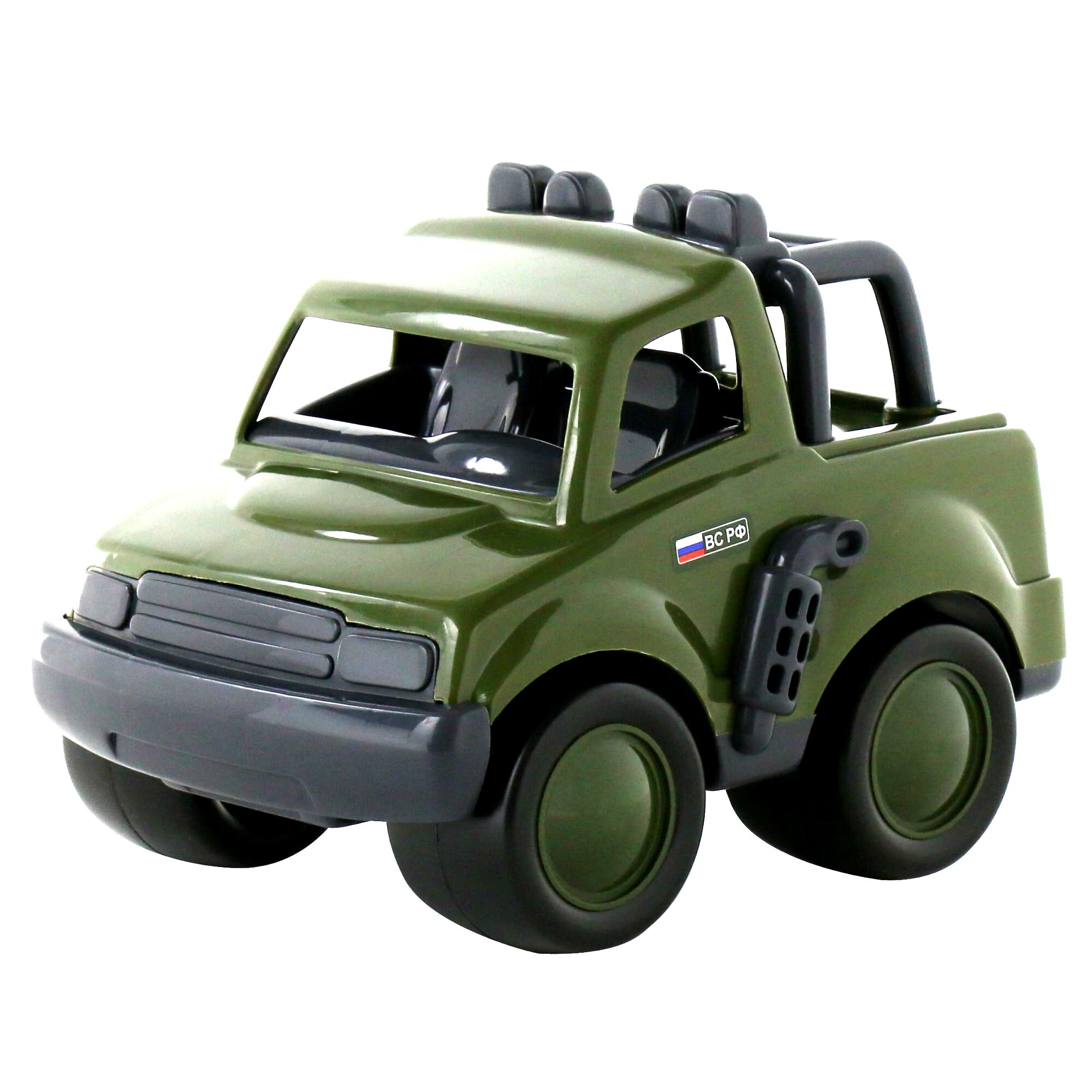 Игрушка темно-зеленый военный джип для малыша