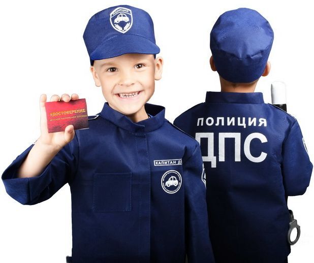 Игровой костюм полицейского с жезлом