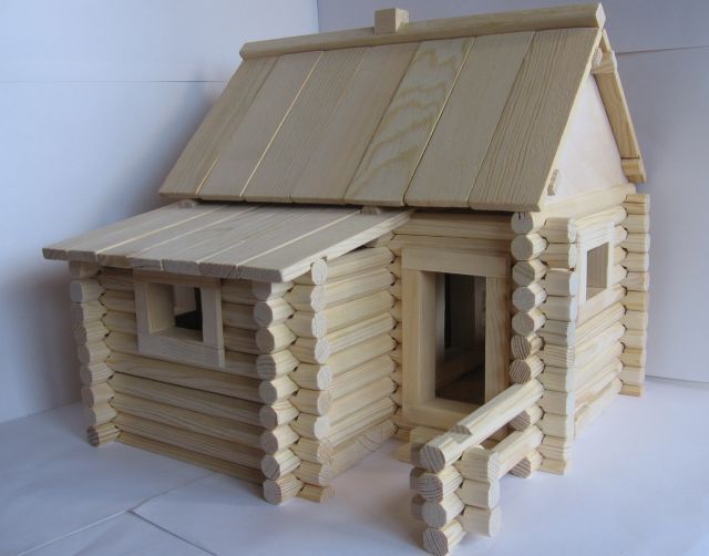 Деревянный конструктор домик 150 эл.
