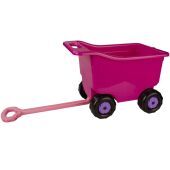 Игрушечная большая тележка на колесах фиолетовая