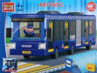 Игрушечный конструктор "Город мастеров" Автобус с гармошкой 367 дет.