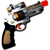 Пистолет детский со звуковым эффектом и движением ствола 21 см