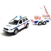 Машинка Volvo полиция с прицепом дорожные работы
