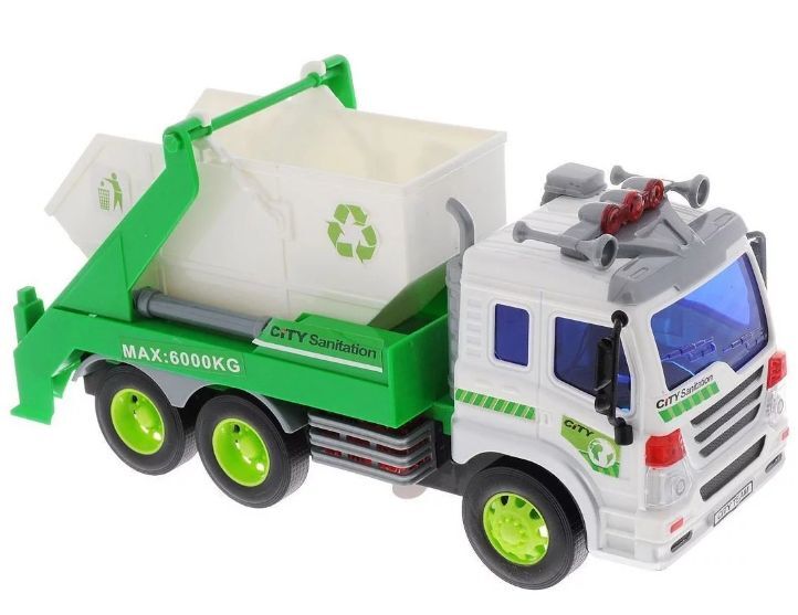 Белый мусоровоз игрушка 28 см
