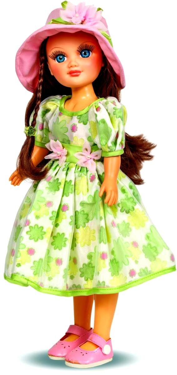Зеленая кукла Анастасия в весеннем платье