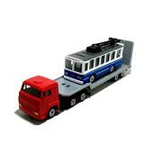 Набор из 2-х мини игрушек КАМАЗ трейлер и троллейбус