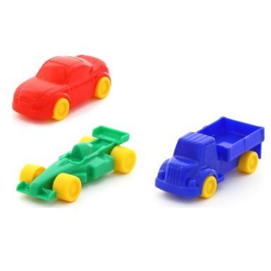 Набор детских пластмассовых машинок для гаража-паркинга