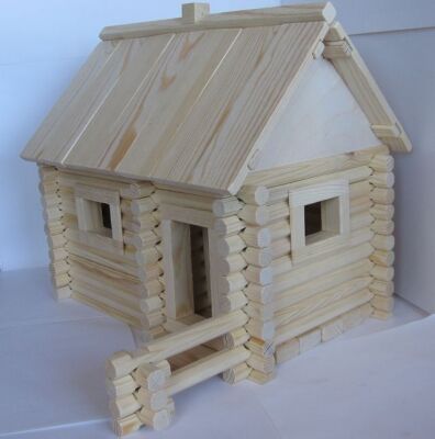 Деревянный конструктор домики.
