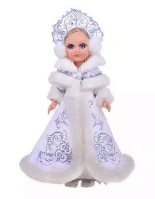 Кукла снегурочка Анастасия в шубе с мехом