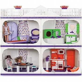 Кукольный домик 4-х комнатный коттедж