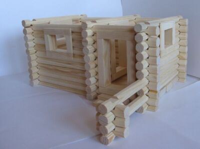 Деревянный конструктор домики.