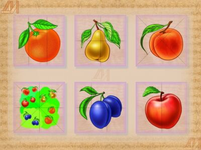 Картинки разрезные фрукты