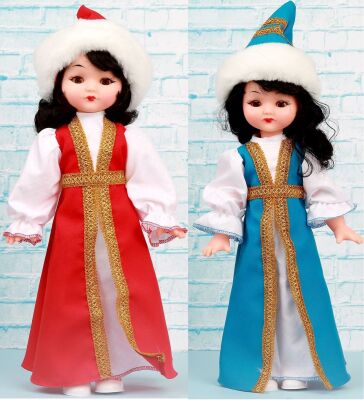 Кукла в казахском национальном костюме 45 см
