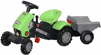 Детский педальный трактор Turbo 2 с полуприцепом