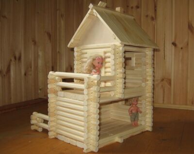 Кукольный дом деревянный для сборки и игры.