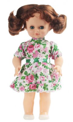 Кукла Инна 44 в летнем платье с темными волосами