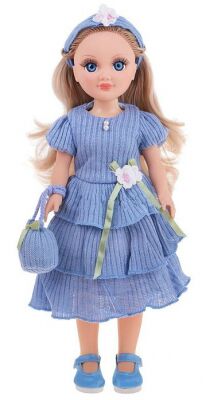Кукла в синем платье и с длиннными волосами Анастасия Весна