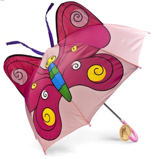 Детский зонт для девочки Бабочка с ушками