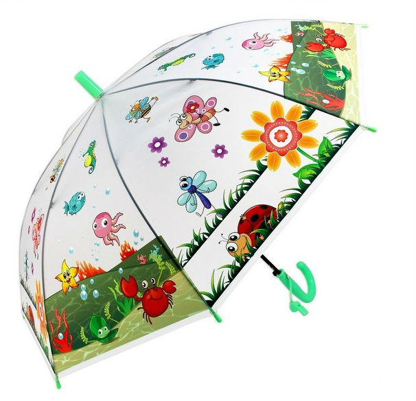 Детский прозрачный зонт Лето