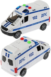 Игрушечная полицейская машинка Mercedes-Benz Sprinter ДПС 14 см
