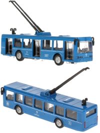 Игрушечный металлический троллейбус 16 см