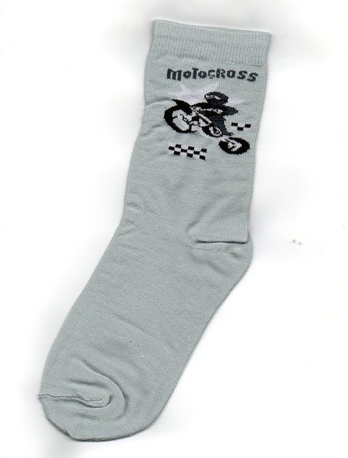 Детские носки. Размер 18-20  Арт. L071 серые Motocross
