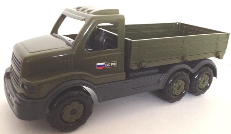 Игрушка грузовик бортовой военный - 44 см