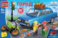 Игрушечный конструктор "Город мастеров" Lada 2106 авария на перекрёстке 76 дет.