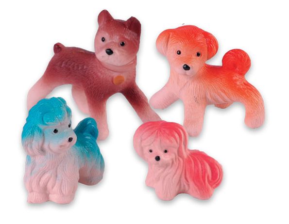 Резиновые игрушечные собаки