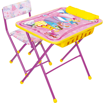 Комплект Маленькая принцесса столик Умничка c 2-мя пеналами и стульчик