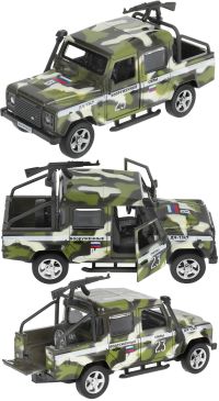 Игрушечная военная машинка Land Rover Defender Пикап 12 см
