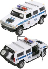 Игрушечная машинка Hummer H2 полиция 12 см Белая