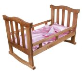 Кроватка деревянная Элитная для куклы 56 см
