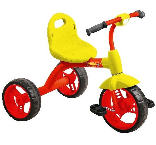 Детский трехколесный велосипед Малыш желто-красный