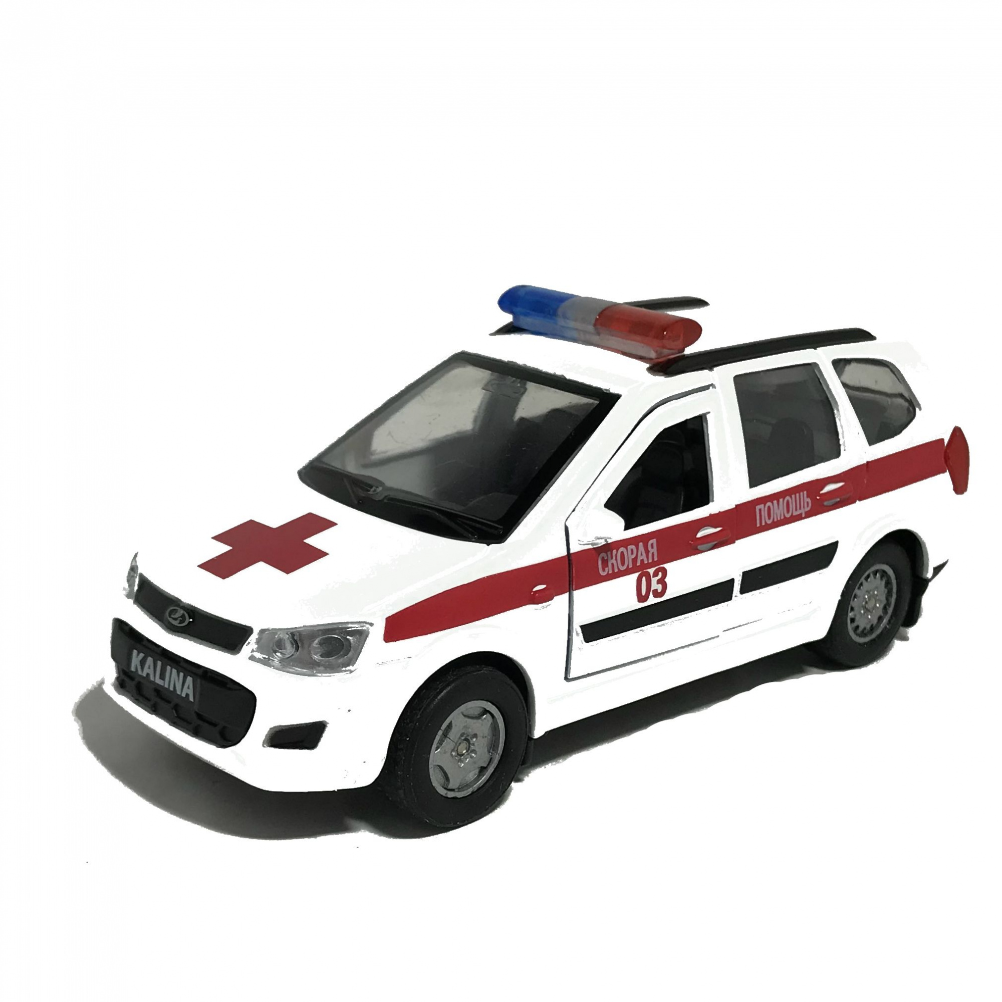 Игрушечная машинка Lada Kalina Cross скорая помощь Игрушечная машинка Lada Kalina Cross скорая помощь