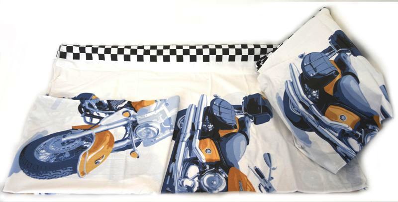 Комплект детского постельного белья Мотоциклы