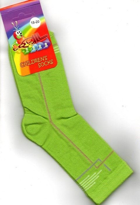 Детские носки Totall   размер 18-20  Арт.: M005 зеленые с полосками