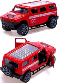 Игрушечная машинка Hummer H3 Пожарная охрана 9 см