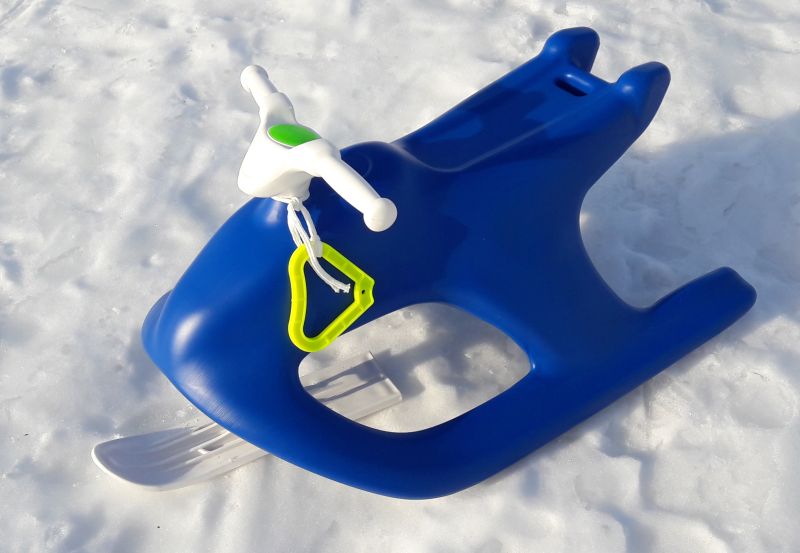 Пластмассовый снегокат Олимпик синий