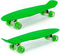 Детский зелёный скейт с зелёными колёсами