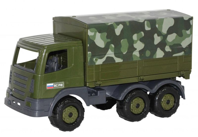 Игрушка военная машина фура с тентом - 39 см для перевозки солдатиков